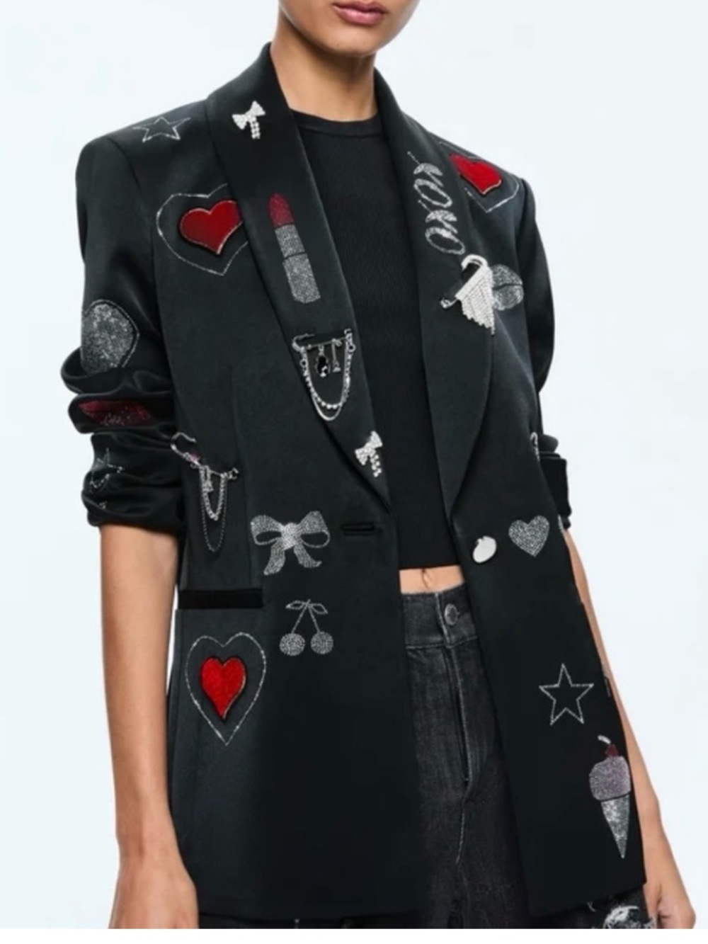 Alice and Olivia Ivan Embellished Blazer